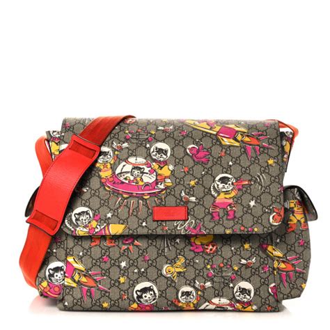 GUCCI GG Supreme Monogram Space Cats Diaper 